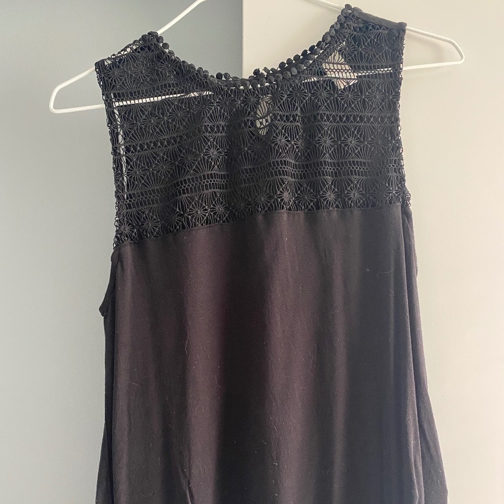Black High Neck Tank